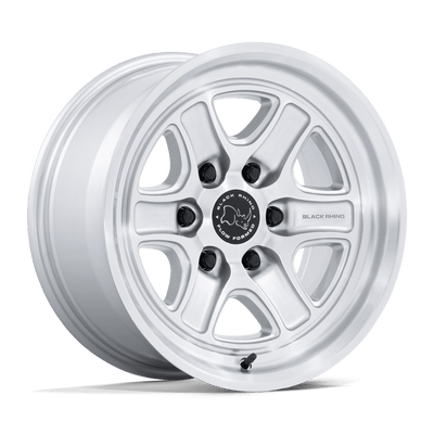 Black Rhino Hard Alloys BR032 ECHO Gloss Silver W/ Machined Face wheel