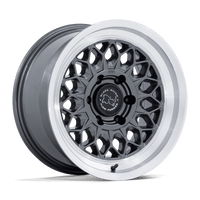 Black Rhino Hard Alloys BR034 GRAZ Gloss Gunmetal W/ Machined Lip wheel