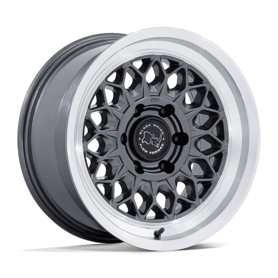 Black Rhino Hard Alloys BR034 GRAZ Gloss Gunmetal W/ Machined Lip wheel