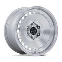 Black Rhino Hard Alloys BR036 BASIN Gloss Silver W/ Machined Face wheel