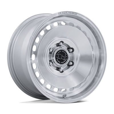 Black Rhino Hard Alloys BR036 BASIN Gloss Silver W/ Machined Face wheel
