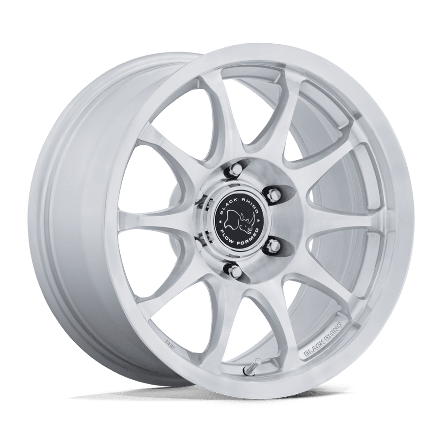 Black Rhino Hard Alloys BR038 RONIN Gloss Silver W/ Machined Face wheel