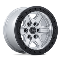 Black Rhino Hard Alloys BR200 ECHO TRAIL LOCK BEADLOCK Hyper Silver W/ Machined Face wheel