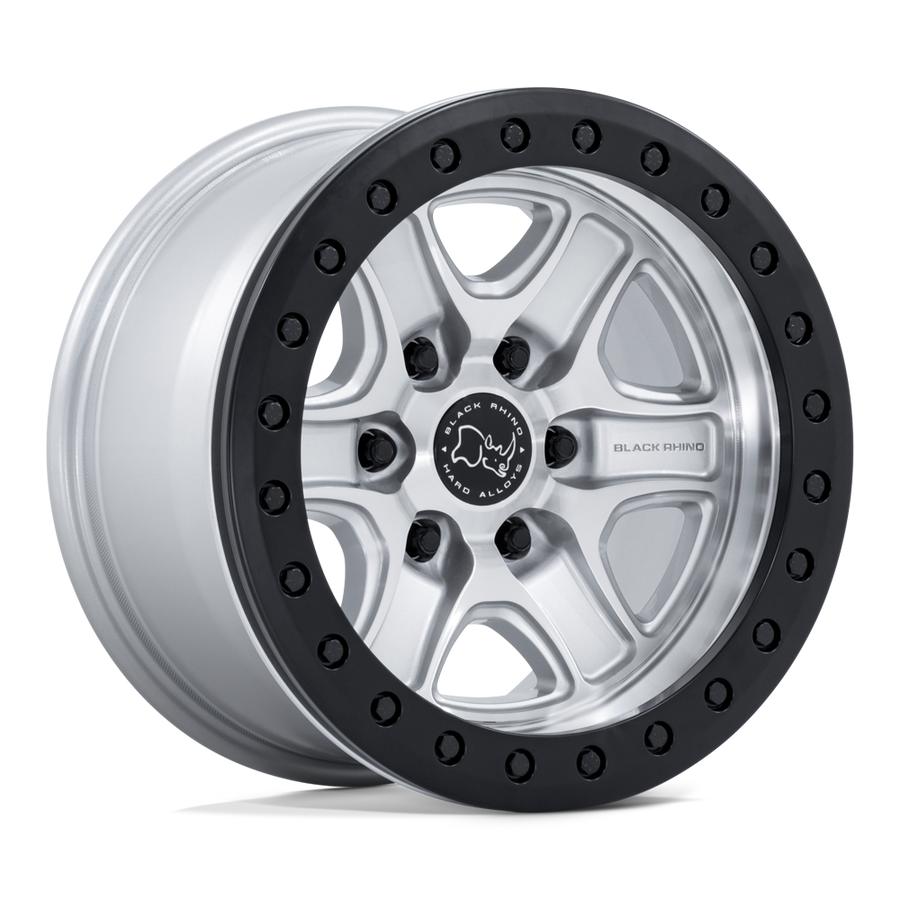 Black Rhino Hard Alloys BR200 ECHO TRAIL LOCK BEADLOCK Hyper Silver W/ Machined Face wheel
