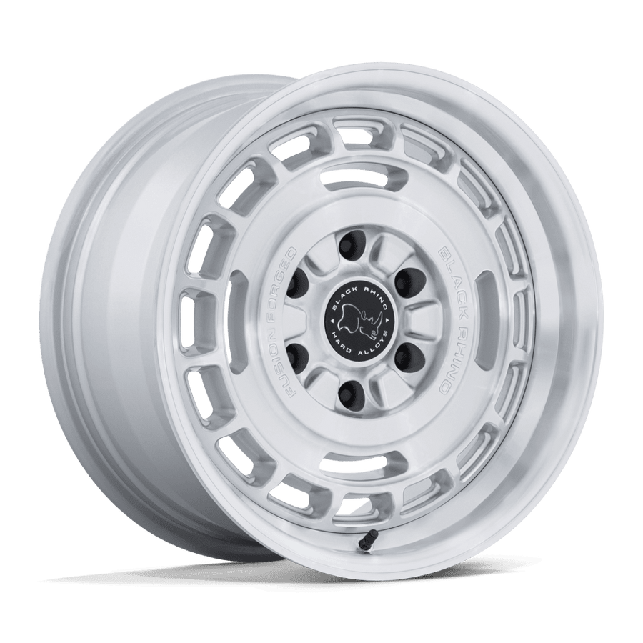 Black Rhino Hard Alloys BR600 VAGABOND Gloss Silver W/ Machined Face wheel