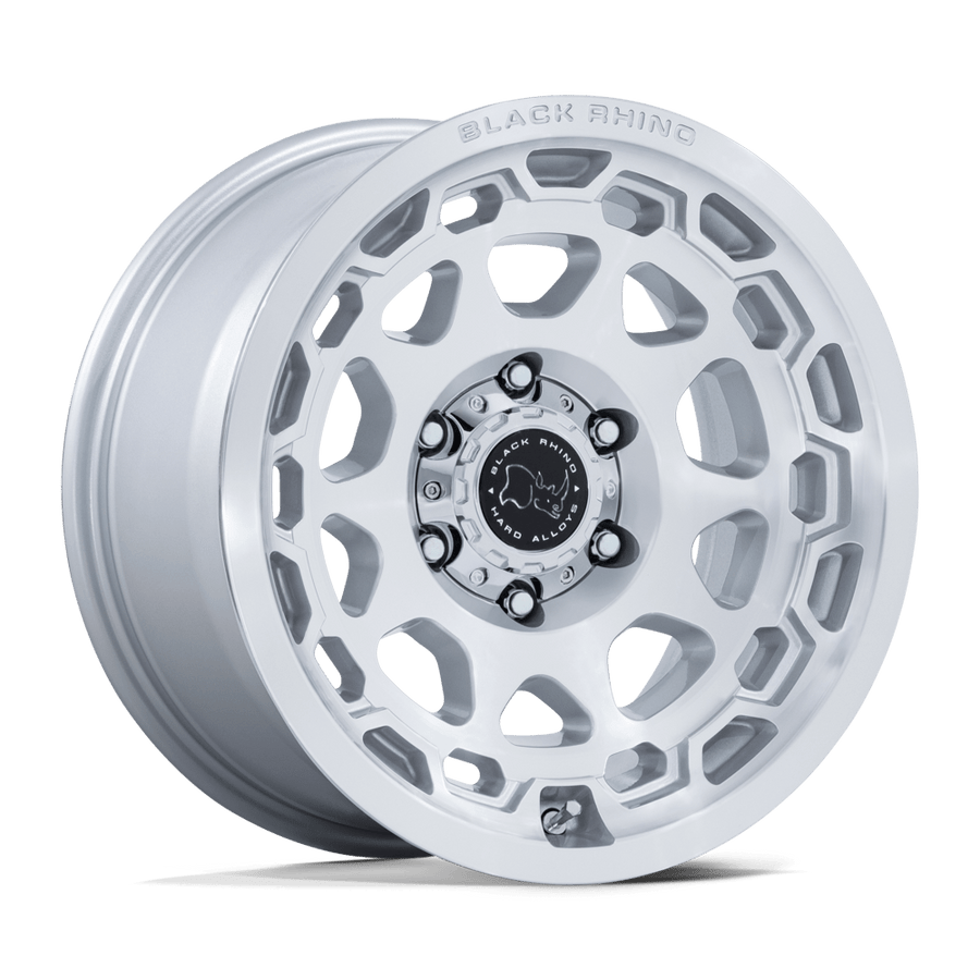 Black Rhino Hard Alloys BR026 CONGO Gloss Silver W/ Machined Face wheel