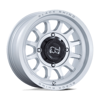 Black Rhino Hard Alloys - UTV RAPID UTV Hyper Silver W/ Machined Face wheel