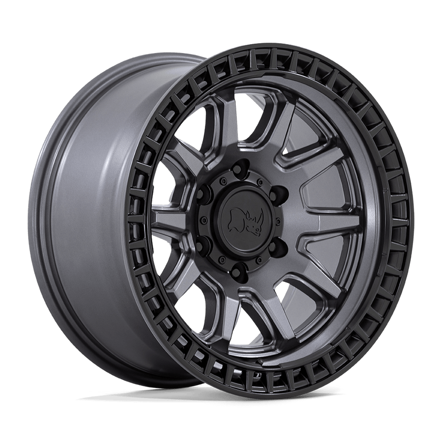 Black Rhino Hard Alloys CALICO Matte Gunmetal W/ M-Black Lip wheel