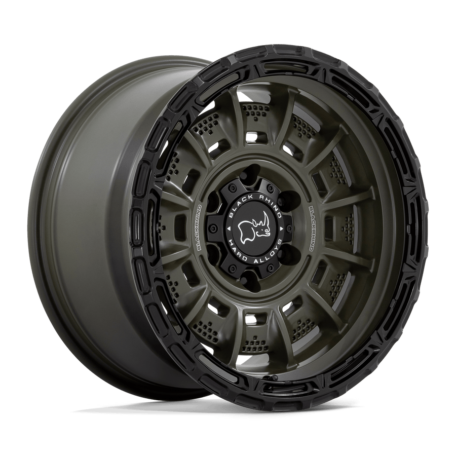 Black Rhino Hard Alloys LEGION Olive Drab Green W/ Black Lip wheel