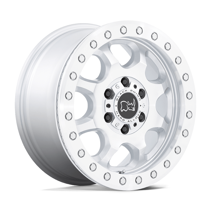 Black Rhino Hard Alloys VENTURE BEADLOCK Gloss Silver W/ Machined Face wheel