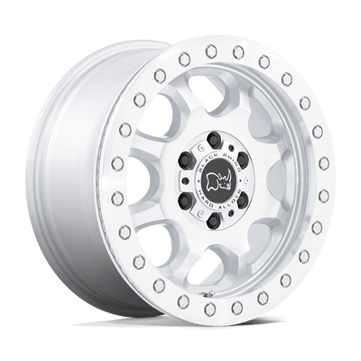 Black Rhino Hard Alloys VENTURE BEADLOCK Gloss Silver W/ Machined Face wheel