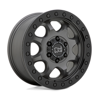 Black Rhino Hard Alloys VENTURE BEADLOCK Matte Gunmetal W/ Black Hrdw wheel