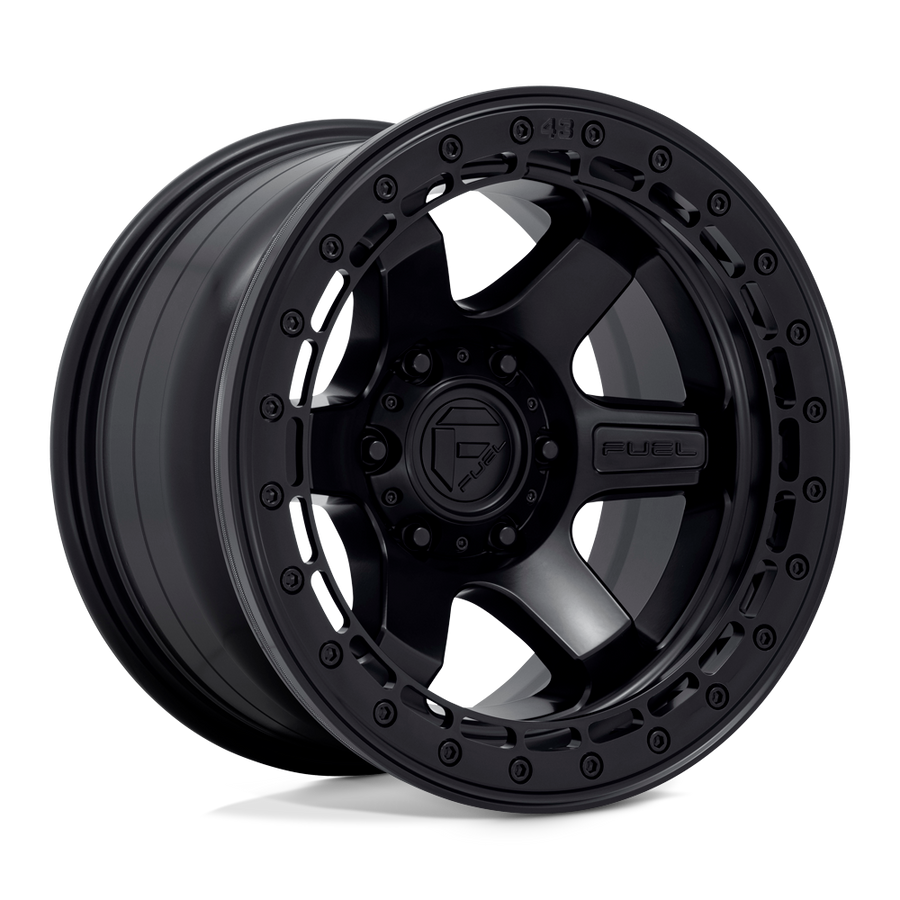 Fuel 1PC D122 BLOCK BEADLOCK Matte Black W/ M-Black Ring wheel