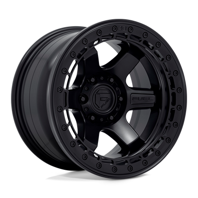 Fuel 1PC D122 BLOCK BEADLOCK Matte Black W/ M-Black Ring wheel