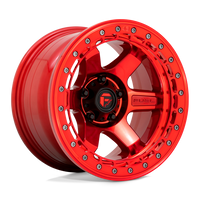 Fuel 1PC D123 BLOCK BEADLOCK Candy Red W/ Candy Red Ring wheel