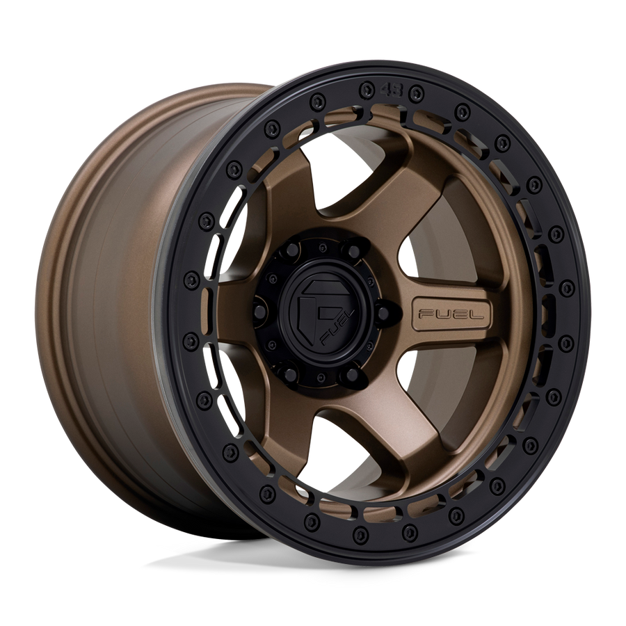 Fuel 1PC D124 BLOCK BEADLOCK Matte Bronze W/ M-Black Ring wheel