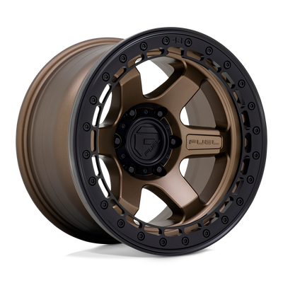 Fuel 1PC D124 BLOCK BEADLOCK Matte Bronze W/ M-Black Ring wheel
