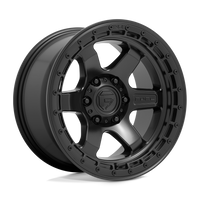 Fuel 1PC D750 BLOCK Matte Black W/ Black Ring wheel