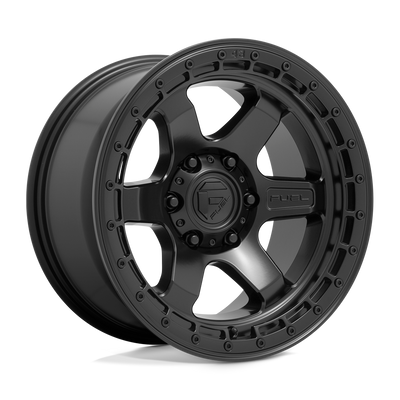 Fuel 1PC D750 BLOCK Matte Black W/ Black Ring wheel