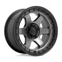 Fuel 1PC D752 BLOCK Matte Gunmetal W/ Black Ring wheel