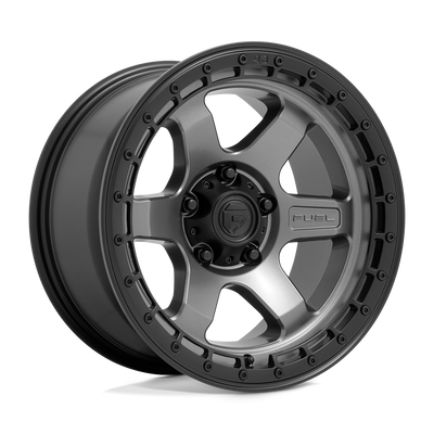 Fuel 1PC D752 BLOCK Matte Gunmetal W/ Black Ring wheel