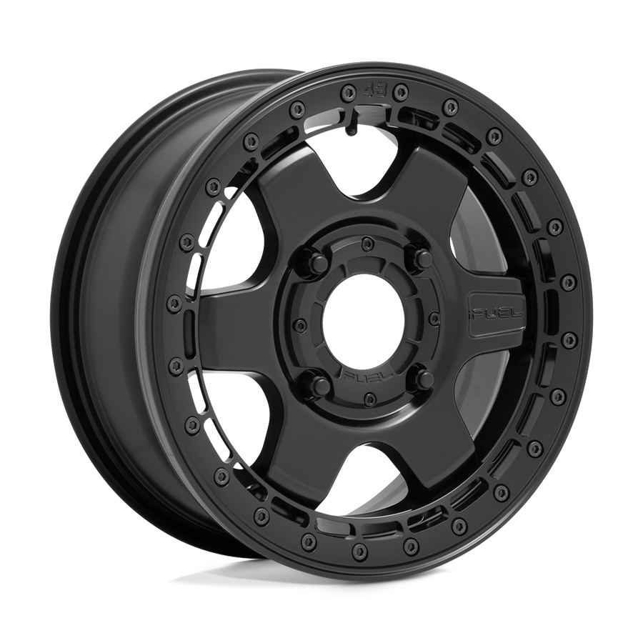 Fuel UTV D922 BLOCK UTV BEADLOCK Matte Black W/ Black Ring wheel