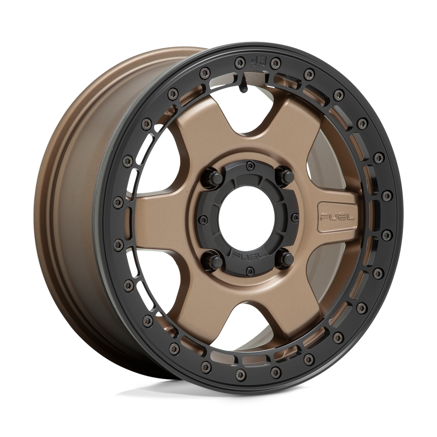 Fuel UTV D924 BLOCK UTV BEADLOCK Matte Bronze W/ Black Ring wheel