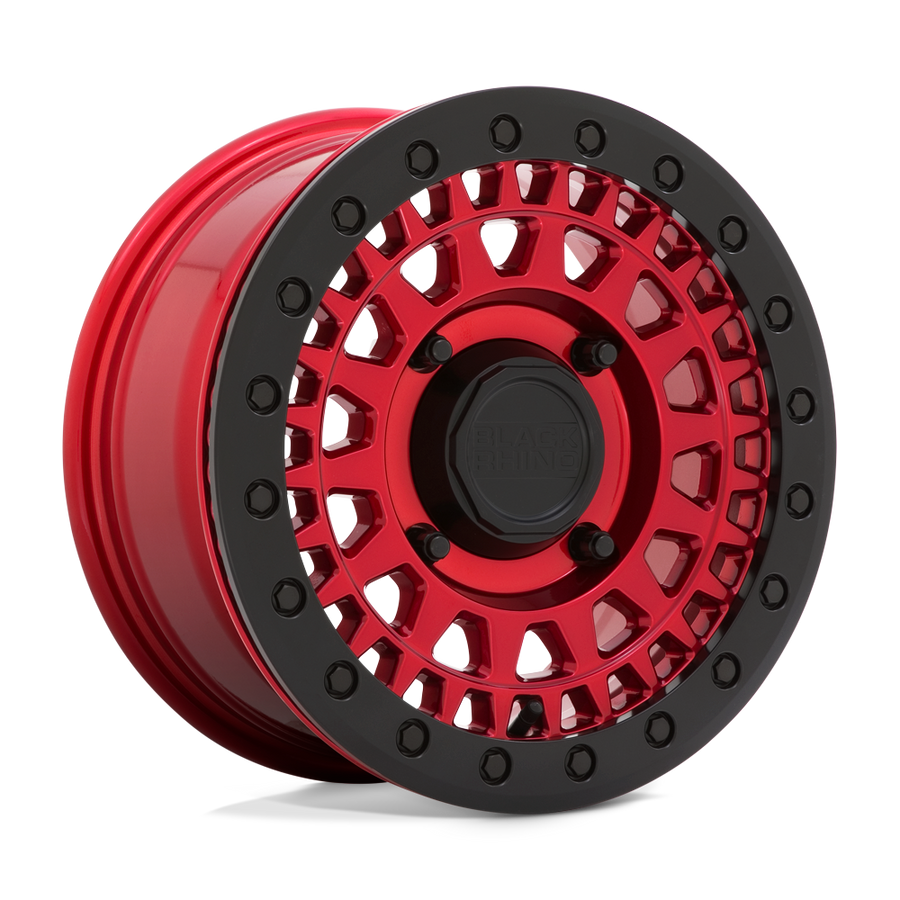 Black Rhino Hard Alloys - UTV PARKER UTV BEADLOCK Candy Red W/ Black Bead Ring wheel