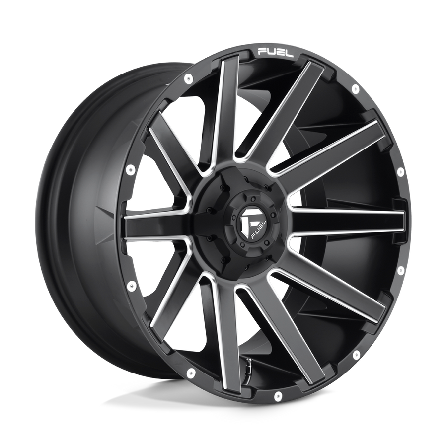 Fuel 1PC D616 CONTRA Matte Black Milled wheel