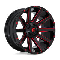 Fuel 1PC D643 CONTRA Gloss Black Red Tinted Clear wheel