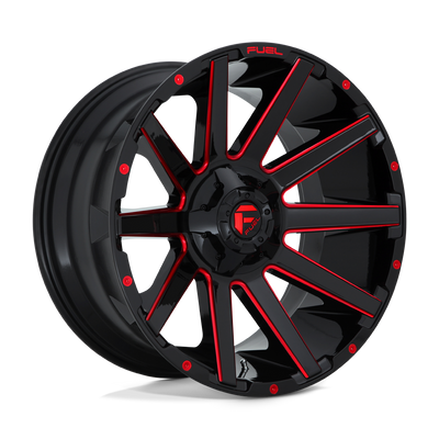 Fuel 1PC D643 CONTRA Gloss Black Red Tinted Clear wheel