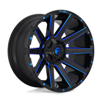 Fuel 1PC D644 CONTRA Gloss Black Blue Tinted Clear wheel
