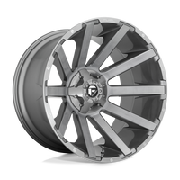 Fuel 1PC D714 CONTRA PLATINUM Brushed Gun Metal Tinted Clear wheel