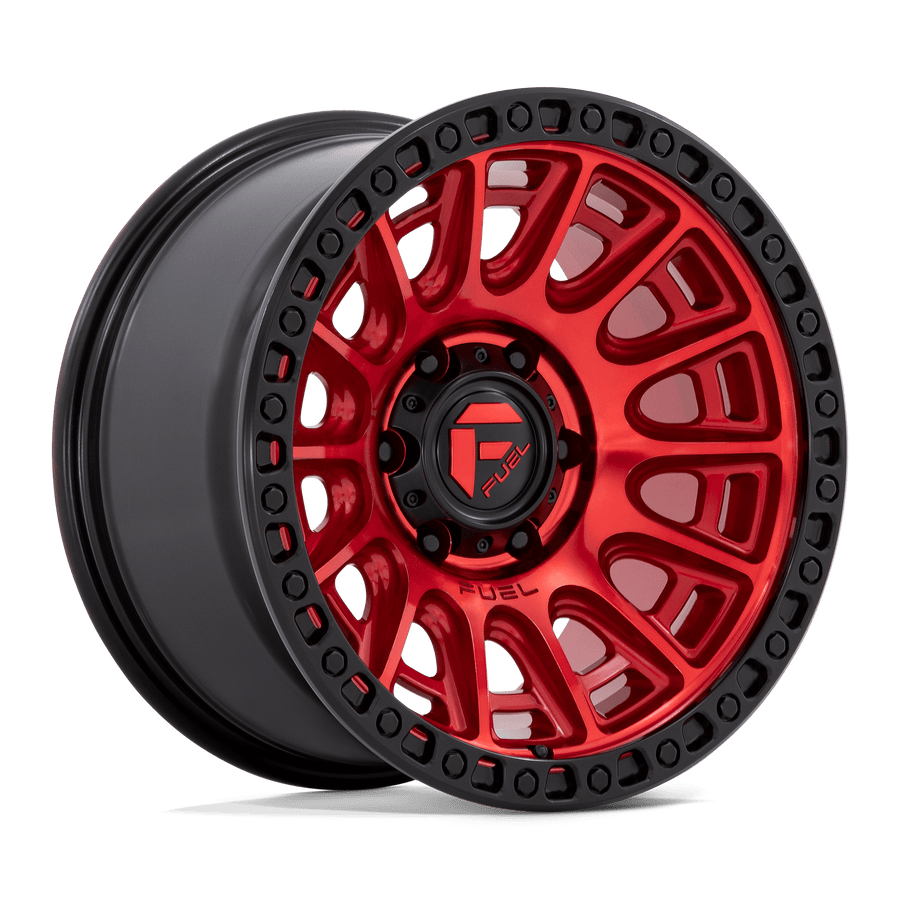 Fuel 1PC D834 CYCLE Candy Red W/ Black Ring wheel