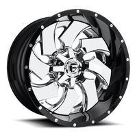 Fuel 2PC D240 CLEAVER Chrome Plated Gloss Black Lip wheel