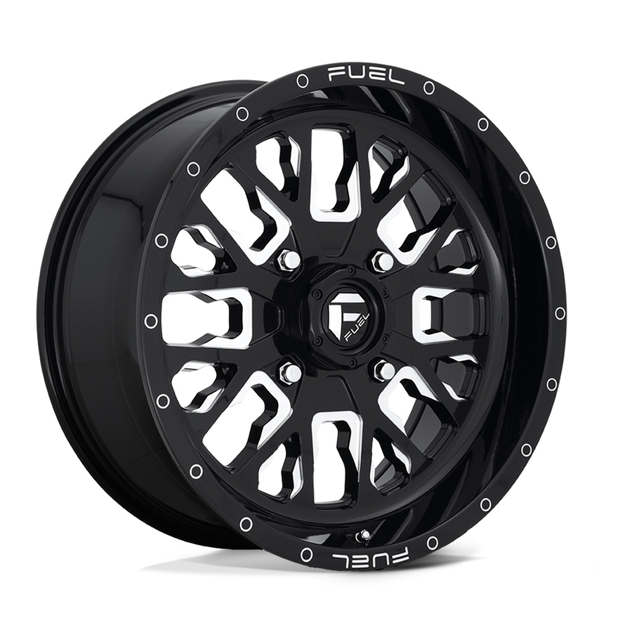 Fuel UTV D611 STROKE UTV Gloss Black Milled wheel