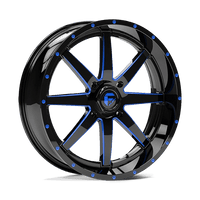 Fuel UTV D651 MAVERICK UTV Gloss Black Mill W/ Blue Tint wheel