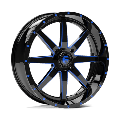 Fuel UTV D651 MAVERICK UTV Gloss Black Mill W/ Blue Tint wheel