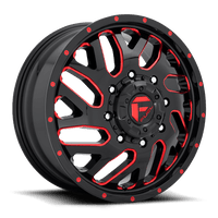 Fuel 1PC D656 TRITON Gloss Black Red Tinted Clear wheel