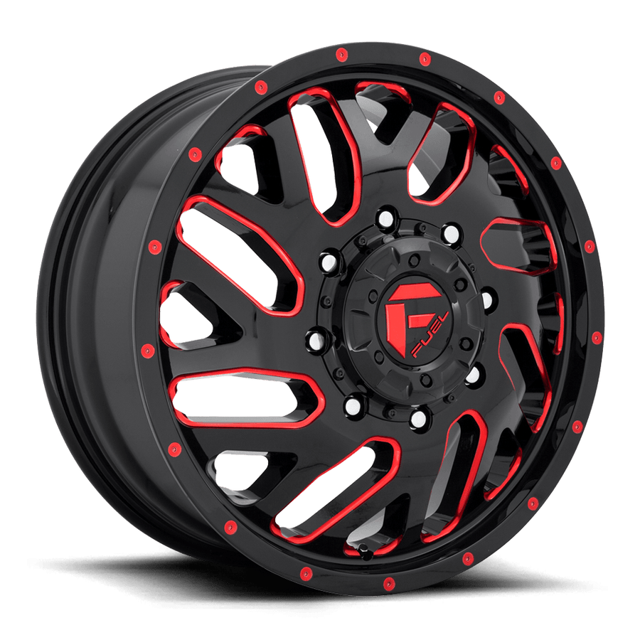 Fuel 1PC D656 TRITON Gloss Black Red Tinted Clear wheel