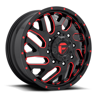 Fuel 1PC D656 TRITON Gloss Black Red Tinted Clear wheel