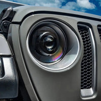Front view of Oculus Headlights with white outer halo ring.