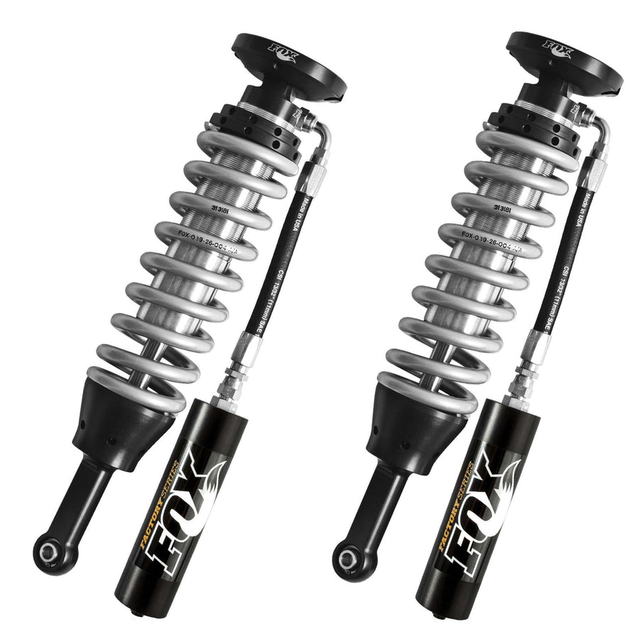 Fox Factory 09-13 Ford F-150 4WD Front Coilover 2.5 Series Remote Reservoir 5.4 Inch 0-2 Inch Lift Eyelet/OEM Fox Offroad Shocks