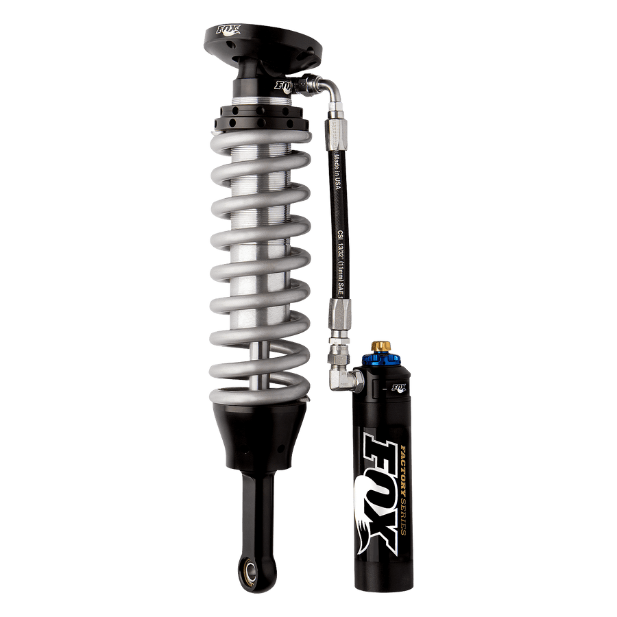 Fox Factory 07-Avalanche w/ UCA Front Coilover Factory Race 2.5 Remote Reservoir 5.3 Inch 0-3 Inch Lift Dual Speed Compression Adjuster Fox Offroad Shocks
