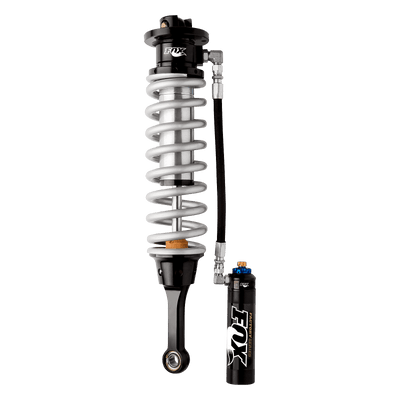 Fox Factory 10-13 Ford Raptor Front Coilover Internal Bypass 3.0 Series Remote Reservoir 7.6 Inch 0-2 Inch Lift Dual Speed Compression Adjuster Fox Offroad Shocks