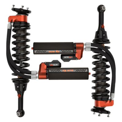 Fox Factory 19-Up Ford Raptor Front Coilover Live Valve Internal Bypass Factory Race 3.0 Remote Reservoir 7.9 Inch 0-2 Inch Lift Fox Offroad Shocks