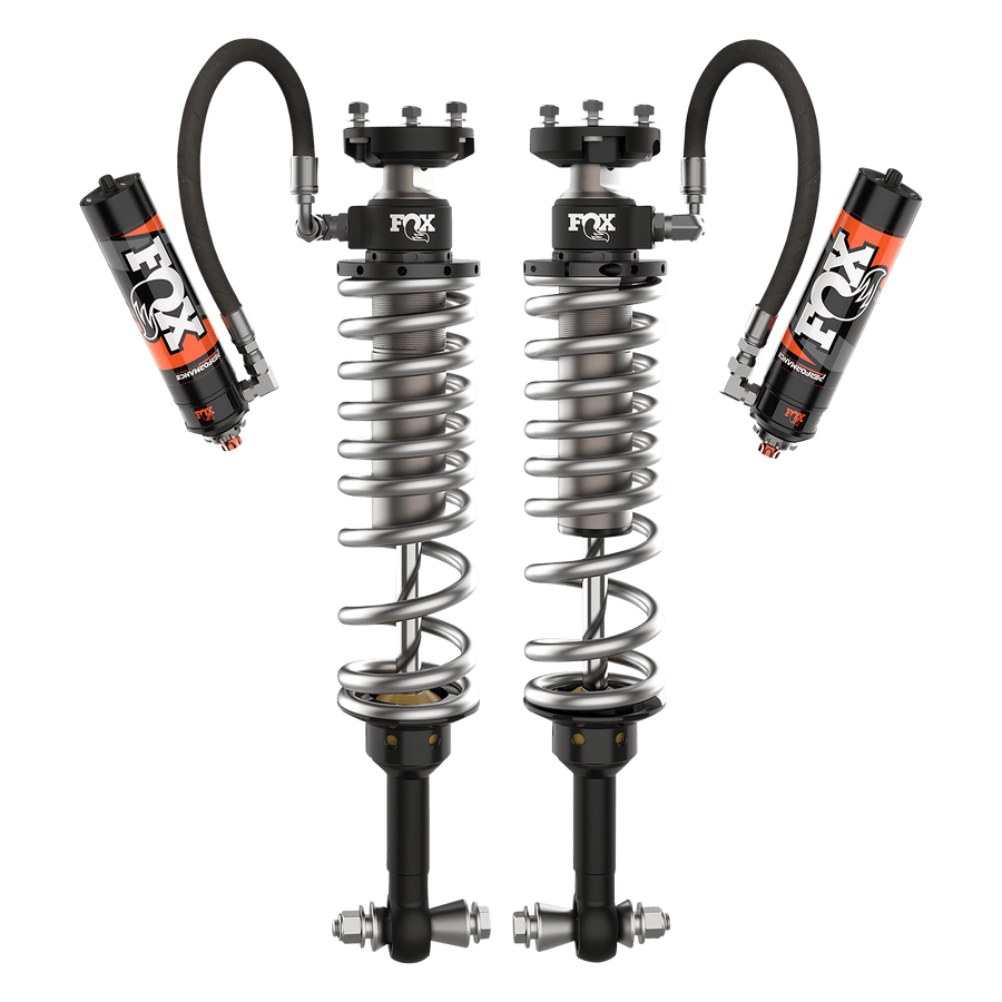 Fox Factory 21-Up Ford Bronco 4 Door No Raptor Rear Coilover Performance Elite 2.5 Remote Reservoir Base 2-2.5 Inch Lift Sasquatch 2 Inch Dual Speed Compression Adjuster Fox Offroad Shocks