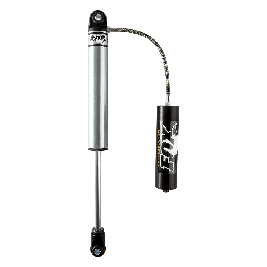 Fox Factory 09-Up Dodge RAM 1500 4WD Rear Factory Race 2.5 Remote Reservoir 9.8 Inch 0-1.5 Inch Lift Dual Speed Compression Adjuster Fox Offroad Shocks