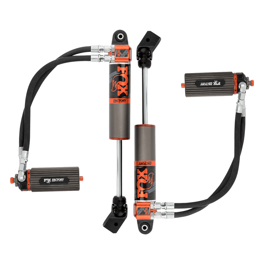 Fox Factory 20-Up Jeep Gladiator Front Internal Bypass Factory Race 3.0 Remote Reservoir 2-3 Inch Lift Dual Speed Compression Adjuster Fox Offroad Shocks