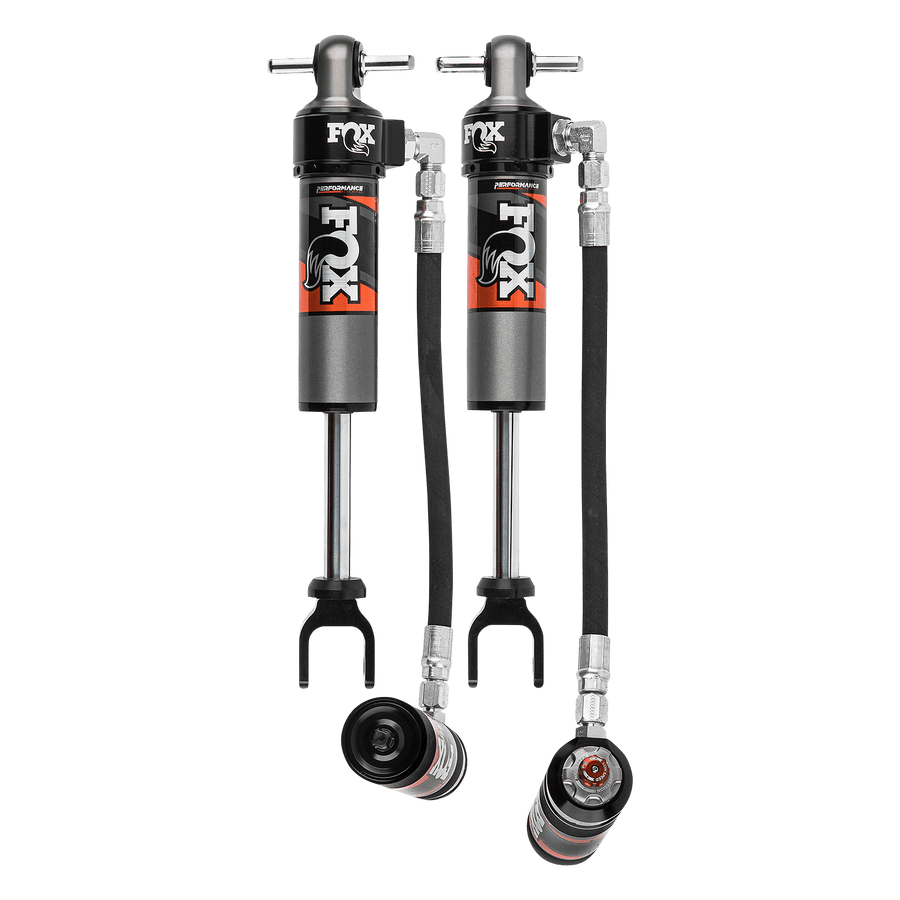 Fox Factory 20-Up Silverado/Sierra 2500/3500 w/ UCA Front Performance Elite 2.5 Remote Reservoir 5.7 Inch 1.5-2.5 Inch Lift Dual Speed Compression Adjuster Fox Offroad Shocks